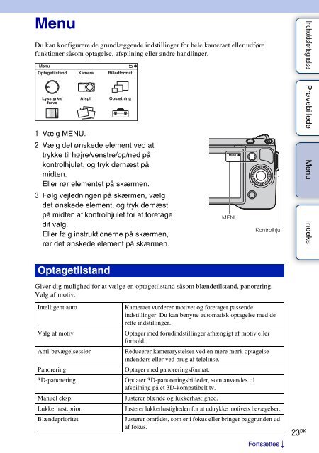 Sony NEX-5NY - NEX-5NY Istruzioni per l'uso Danese