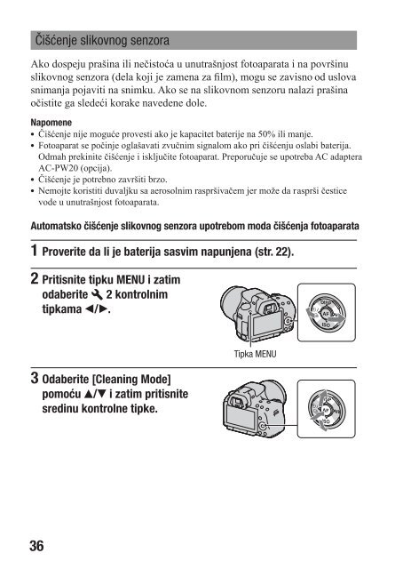 Sony SLT-A55L - SLT-A55L Istruzioni per l'uso Serbo