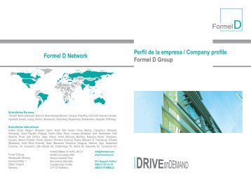 Perfil de la empresa / Company profile Formel D Group Formel D ...