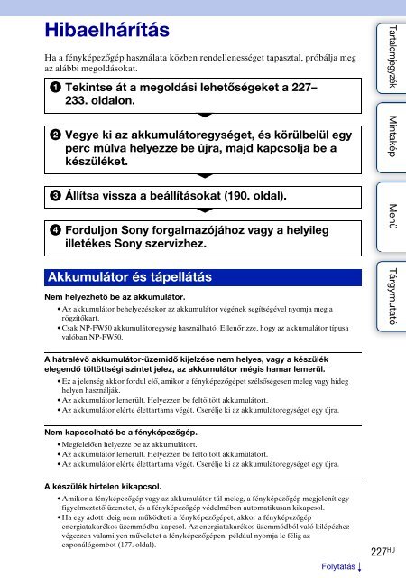 Sony NEX-6Y - NEX-6Y Guida all&rsquo;uso Ungherese