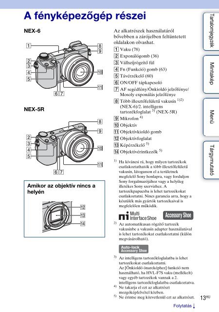 Sony NEX-6Y - NEX-6Y Guida all&rsquo;uso Ungherese