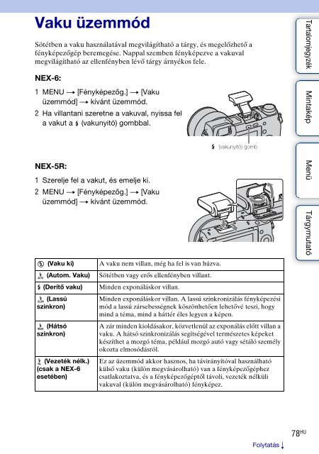 Sony NEX-6Y - NEX-6Y Guida all&rsquo;uso Ungherese