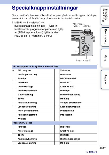 Sony NEX-6Y - NEX-6Y Istruzioni per l'uso Svedese