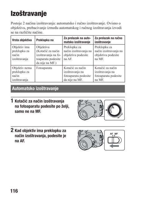 Sony SLT-A77L - SLT-A77L Istruzioni per l'uso Croato