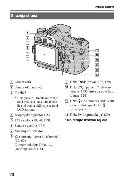 Sony SLT-A77L - SLT-A77L Istruzioni per l'uso Croato