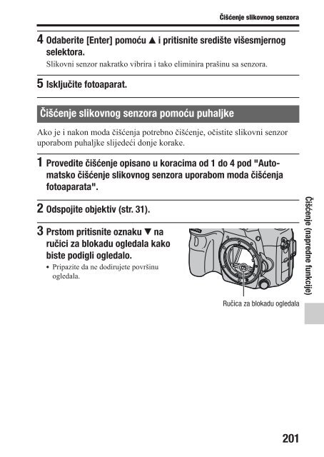 Sony SLT-A77L - SLT-A77L Istruzioni per l'uso Croato