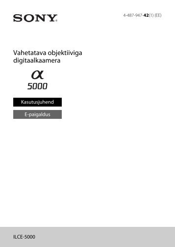 Sony ILCE-5000 - ILCE-5000  Estone