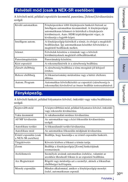 Sony NEX-6Y - NEX-6Y Istruzioni per l'uso Ungherese