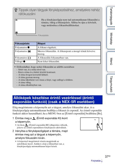 Sony NEX-6Y - NEX-6Y Istruzioni per l'uso Ungherese