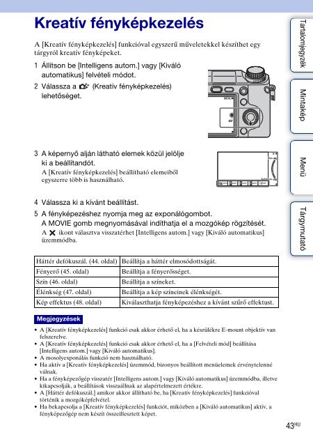 Sony NEX-6Y - NEX-6Y Istruzioni per l'uso Ungherese