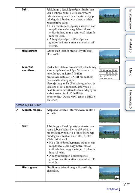 Sony NEX-6Y - NEX-6Y Istruzioni per l'uso Ungherese