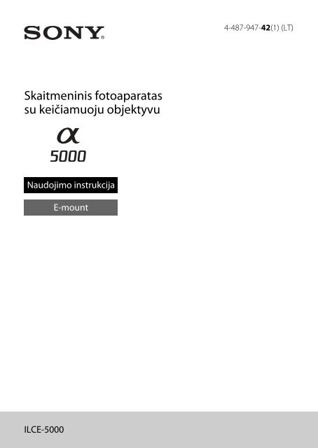 Sony ILCE-5000 - ILCE-5000  Lituano