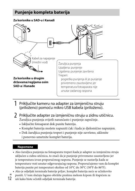 Sony ILCE-5000 - ILCE-5000  Croato