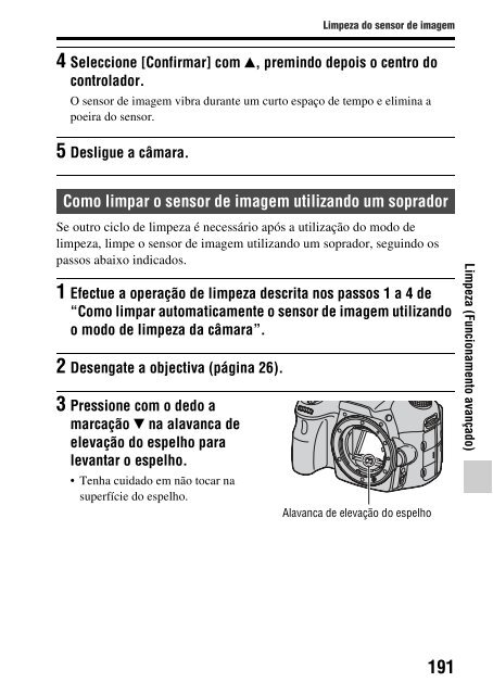 Sony SLT-A65VY - SLT-A65VY Istruzioni per l'uso Portoghese