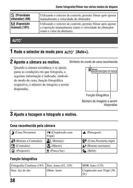 Sony SLT-A65VY - SLT-A65VY Istruzioni per l'uso Portoghese