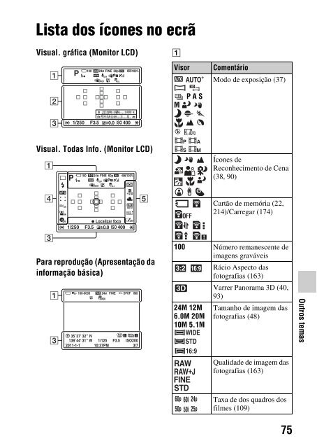 Sony SLT-A65VY - SLT-A65VY Istruzioni per l'uso Portoghese