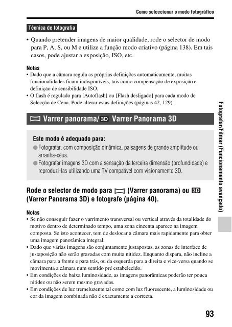 Sony SLT-A65VY - SLT-A65VY Istruzioni per l'uso Portoghese
