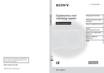 Sony NEX-3 - NEX-3 Istruzioni per l'uso Danese