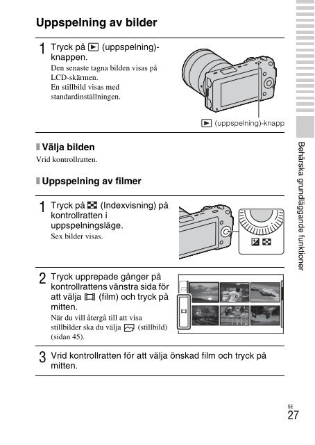 Sony NEX-3 - NEX-3 Istruzioni per l'uso Svedese