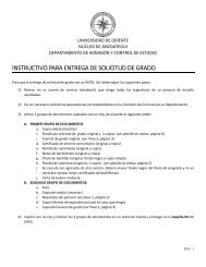 INSTRUCTIVO PARA ENTREGA DE SOLICITUD DE GRADO