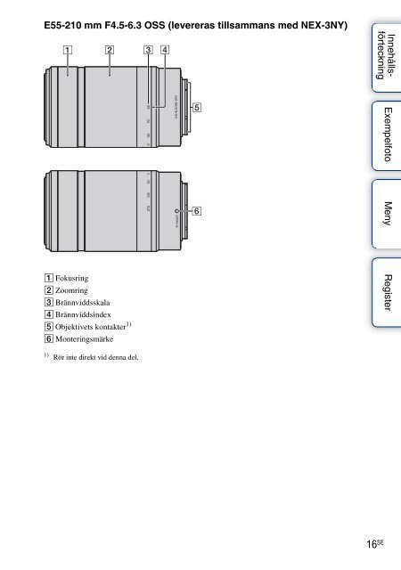 Sony NEX-3NY - NEX-3NY Istruzioni per l'uso Svedese