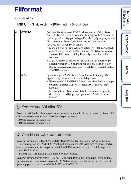 Sony NEX-3NY - NEX-3NY Istruzioni per l'uso Svedese