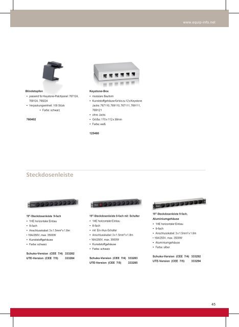 Equip Neuhaus Katalog