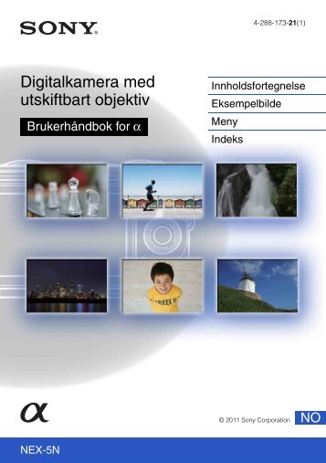 Sony NEX-5NK - NEX-5NK Istruzioni per l'uso Norvegese