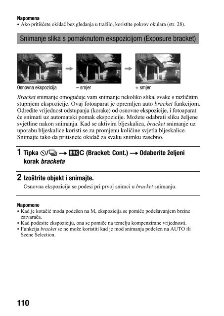 Sony DSLR-A500L - DSLR-A500L Istruzioni per l'uso Croato