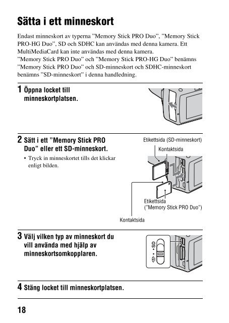 Sony DSLR-A290L - DSLR-A290L Istruzioni per l'uso Svedese