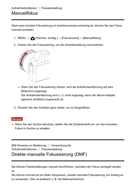 Sony ILCE-7M2K - ILCE-7M2K Guida Tedesco