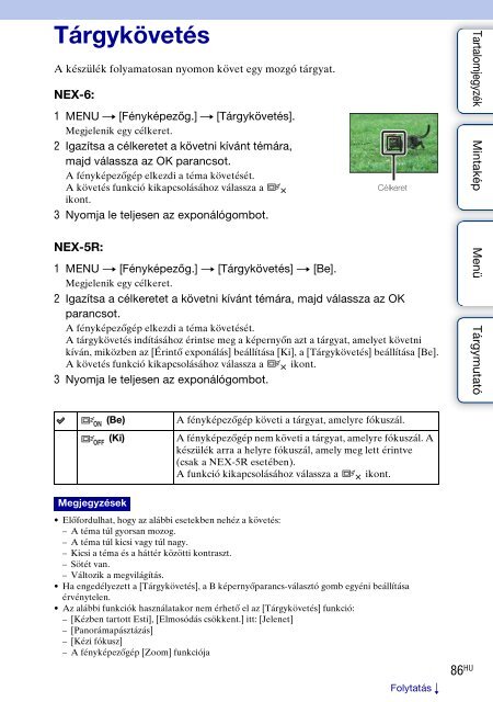 Sony NEX-6 - NEX-6 Istruzioni per l'uso Ungherese