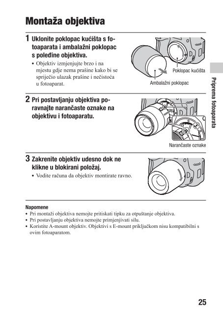 Sony DSLR-A560L - DSLR-A560L Istruzioni per l'uso Croato