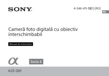 Sony ILCE-QX1 - ILCE-QX1 Istruzioni per l'uso Rumeno
