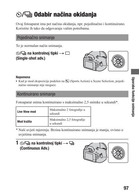 Sony DSLR-A390Y - DSLR-A390Y Istruzioni per l'uso Croato