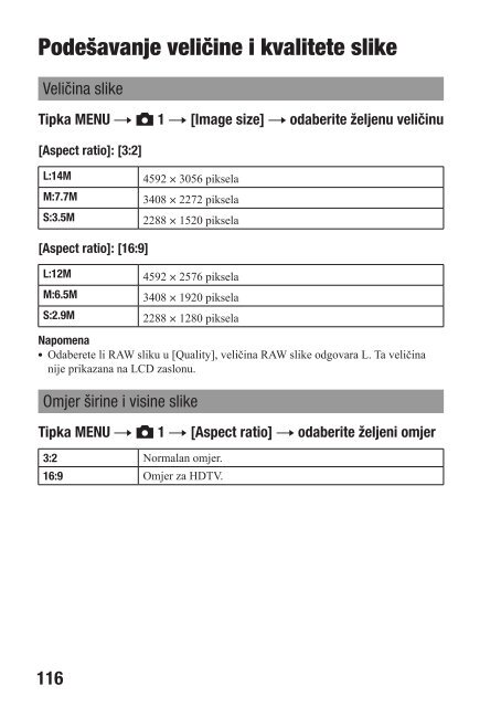 Sony DSLR-A390Y - DSLR-A390Y Istruzioni per l'uso Croato