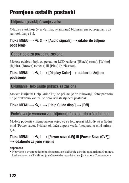 Sony DSLR-A390Y - DSLR-A390Y Istruzioni per l'uso Croato