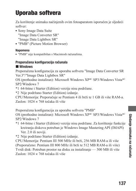 Sony DSLR-A390Y - DSLR-A390Y Istruzioni per l'uso Croato