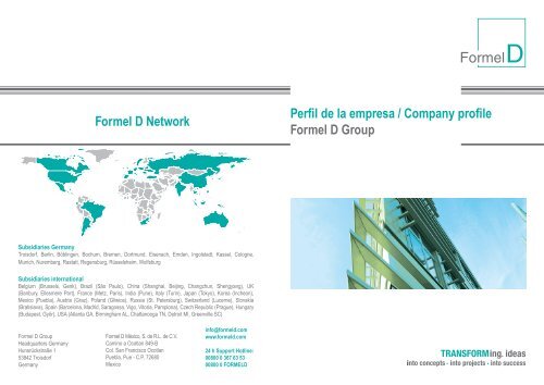 Perfil de la empresa / Company profile Formel D Group Formel D ...