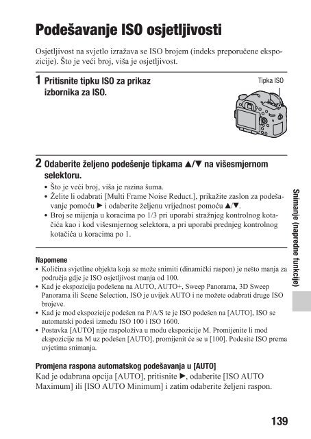 Sony SLT-A77VK - SLT-A77VK Istruzioni per l'uso Croato