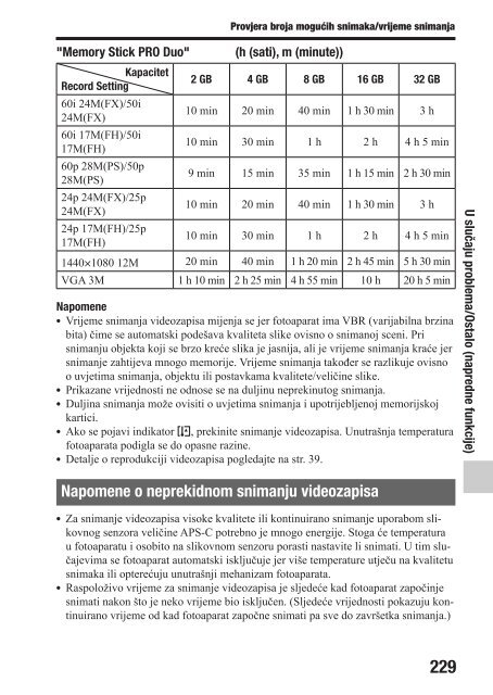 Sony SLT-A77VK - SLT-A77VK Istruzioni per l'uso Croato