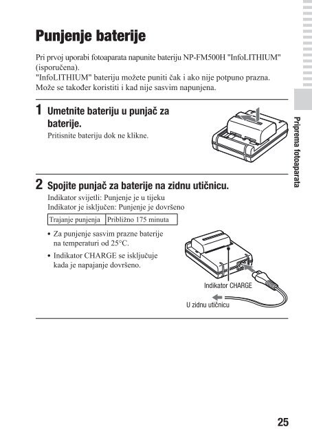 Sony SLT-A77VK - SLT-A77VK Istruzioni per l'uso Croato