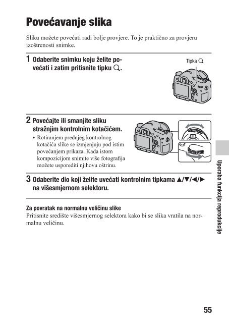 Sony SLT-A77VK - SLT-A77VK Istruzioni per l'uso Croato