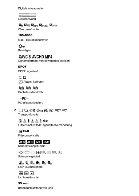 Sony ILCE-7M2 - ILCE-7M2 Guida Olandese