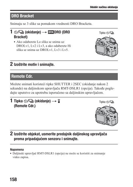 Sony SLT-A77V - SLT-A77V Istruzioni per l'uso Serbo