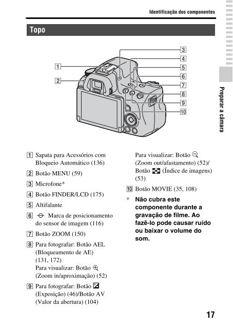 Sony SLT-A37 - SLT-A37 Istruzioni per l'uso Portoghese