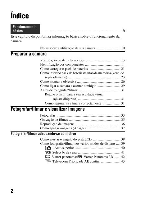 Sony SLT-A37 - SLT-A37 Istruzioni per l'uso Portoghese