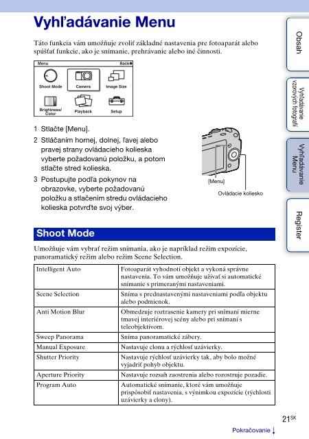 Sony NEX-3K - NEX-3K Guida all&rsquo;uso Slovacco