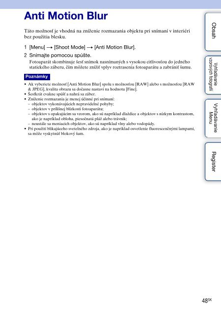 Sony NEX-3K - NEX-3K Guida all&rsquo;uso Slovacco