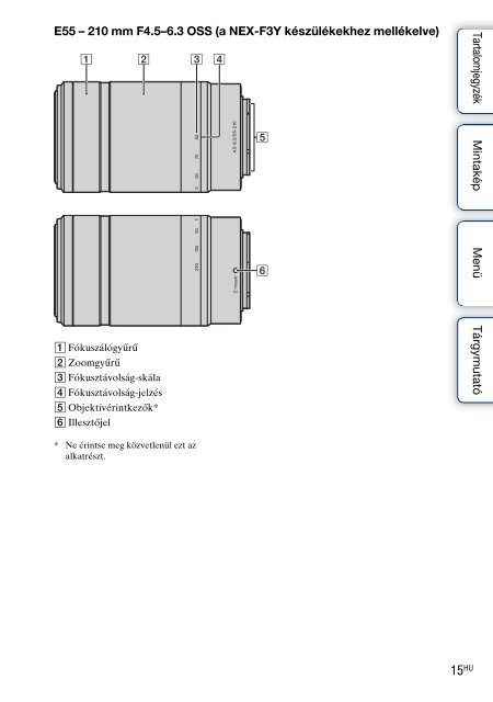 Sony NEX-F3D - NEX-F3D Istruzioni per l'uso Ungherese